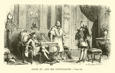 Ludvig XV och hans rådmän av French School