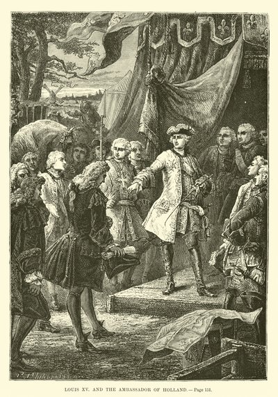 Ludvig XV och Hollands ambassadör av French School