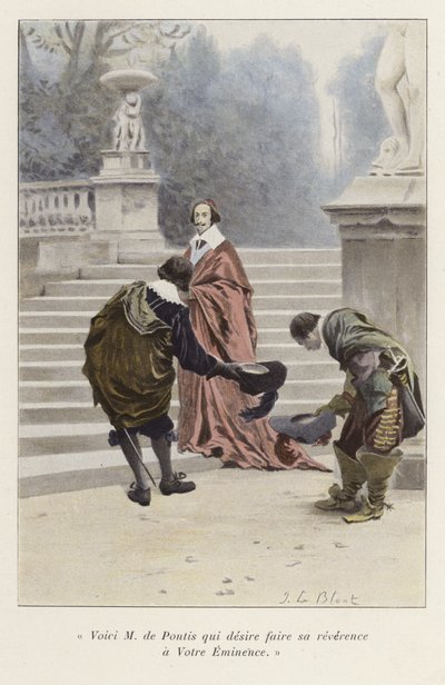 Louis de Pontis introduceras till kardinal Richelieu, 1600-talet av French School