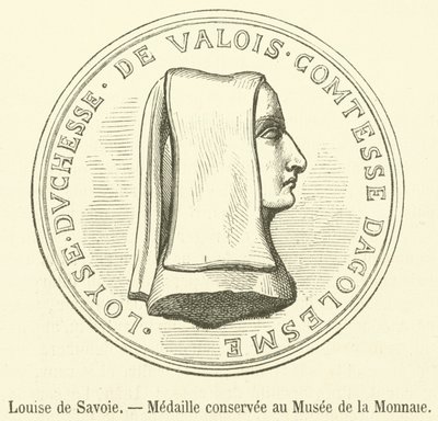 Louise av Savojen, medalj i valutamuseet (gravyr) av French School