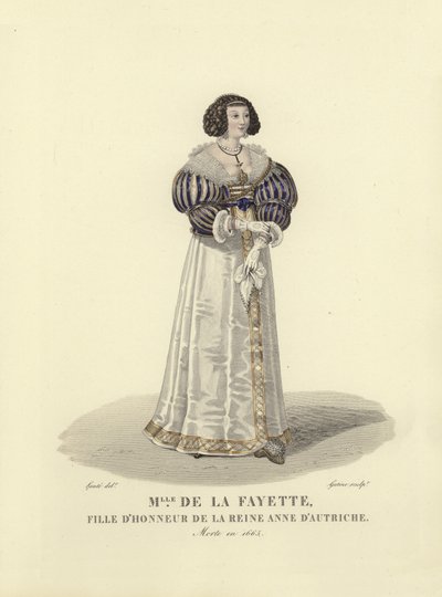 Louise de la Fayette, Maid of Honor till Anne av Österrike, drottning gemål till kung Ludvig XIII av Frankrike av French School
