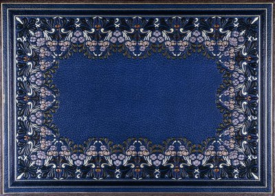 Nedre bokomslag med blommönster, 1886 av French School