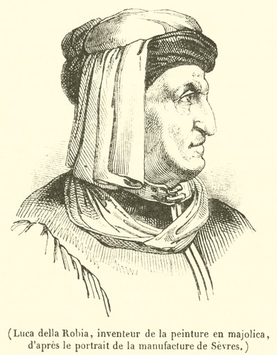 Luca della Robia, uppfinnare av majolikamålning (gravyr) av French School