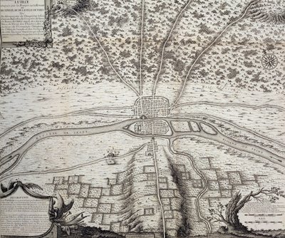 Lutetia eller Paris andra plan på 300- och 500-talen e.Kr., 1722 av French School