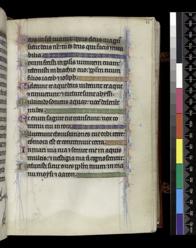 MS 300 f.82r, från Psalter and Hours of Isabella of France, Paris, c.1265-70 (penna & bläck och tempera på pergament) av French School