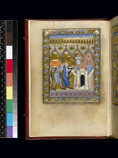 MS 300 f.Iv, folio från Psalter and Hours of Isabella of France, Paris, c.1265-70 av French School