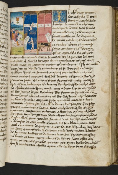 MS Hunter 252 070r-sida från Hundred New News, c.1461-62 av French School