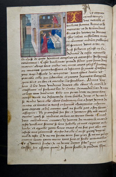 MS Hunter 252 085v Sida från Hundred New News, c.1461-62 av French School