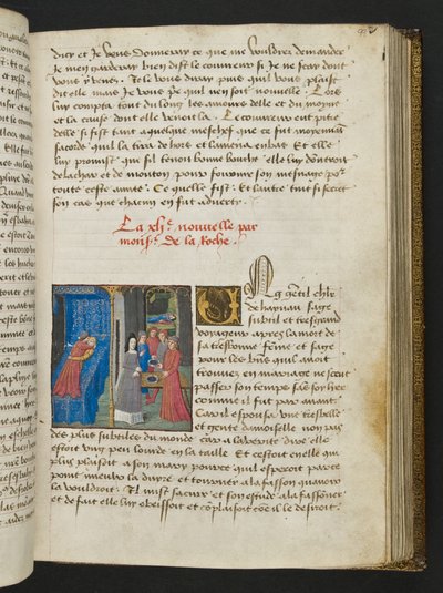 MS Hunter 252 099r-sida från Hundred New News, c.1461-62 av French School