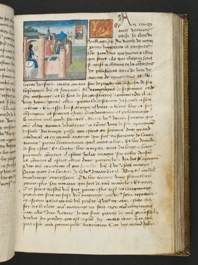 MS Hunter 252 101r-sida från Hundred New News, c.1461-62 av French School