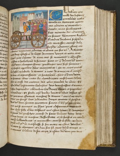 MS Hunter 252 108r-sida från Hundred New News, c.1461-62 av French School