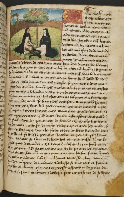 MS Hunter 252 109r-sida från Hundred New News, c.1461-62 av French School