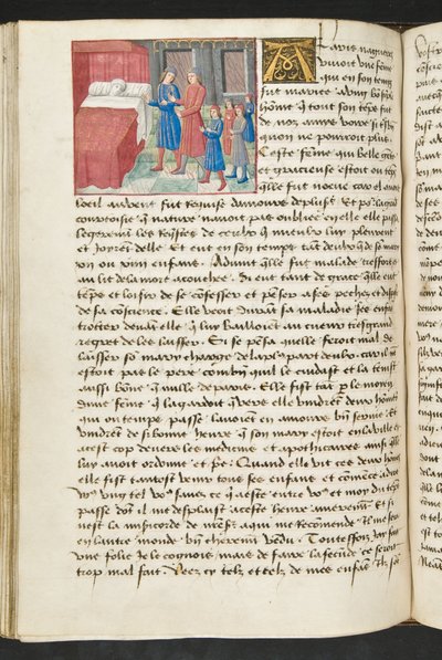 MS Hunter 252 116v Sida från Cent Nouvelles Nouvelles, c.1461-62 av French School
