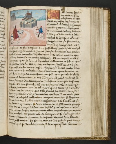 MS Hunter 252 145r-sida från Hundred New News, c.1461-62 av French School