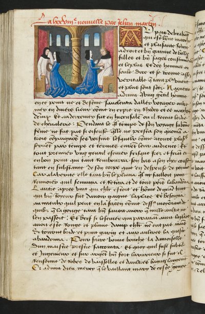 MS Hunter 252 165v sida från Cent Nouvelles Nouvelles, c.1461-62 av French School