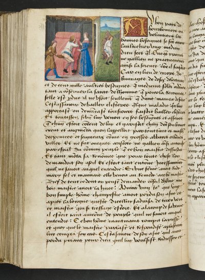 MS Hunter 252 167v Sida från Hundred New News, c.1461-62 av French School