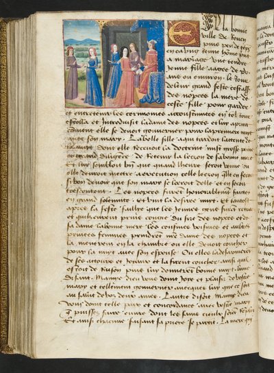MS Hunter 252 177v Sida från Cent Nouvelles Nouvelles, c.1461-62 av French School