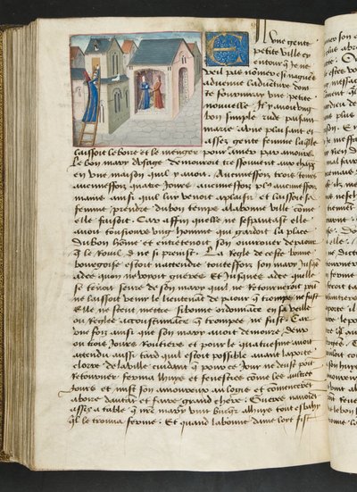 MS Hunter 252 181v Sida från Cent Nouvelles Nouvelles, c.1461-62 av French School