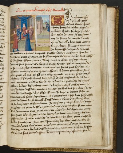 MS Hunter 252 192r-sida från Hundred New News, c.1461-62 av French School