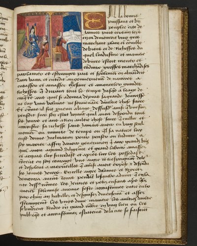 MS Hunter 252 197r-sida från Hundred New News, c.1461-62 av French School