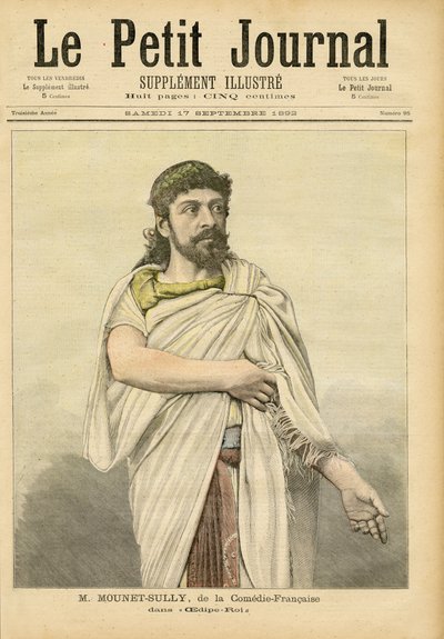 M. Mounet-Sully i Oedipus Rex på Comédie-Française, framsidan av 