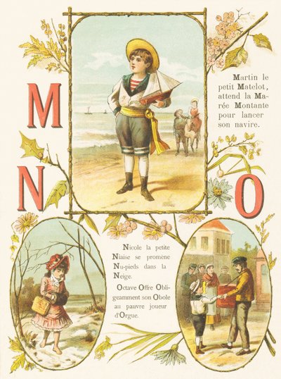 M N W: Sjöman, Maree, Niaise, Barfota, Snow, Obole, Orgel av French School