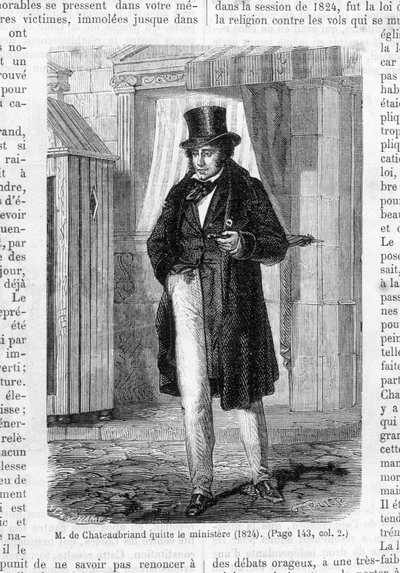 M. de Chateaubriand lämnade ministeriet (1824). av French School