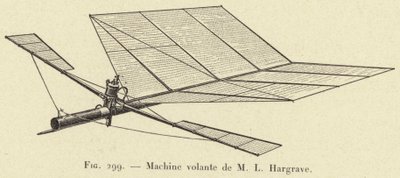 Flying Machine av M L Hargrave (gravyr) av French School