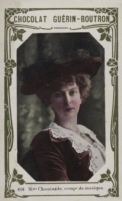 Madame Chaminade, musikkompositör (färgat foto) av French School