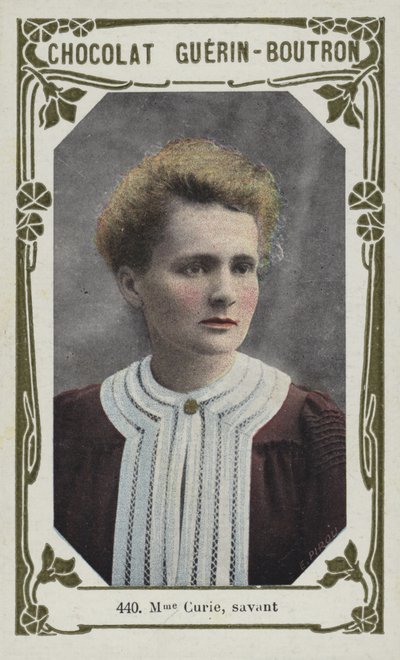Madame Curie, savant (färgat foto) av French School