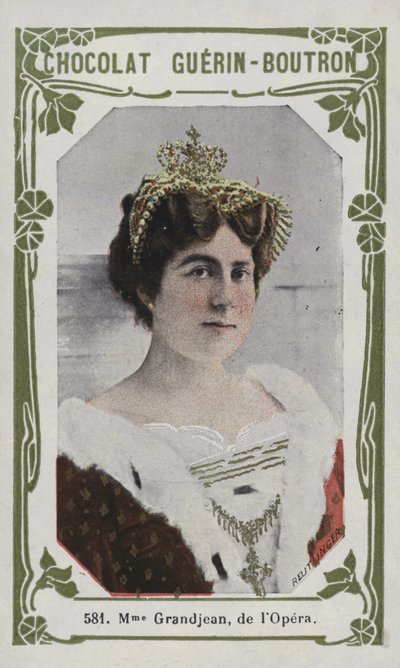 Madame Grandjean, från Operan (färgad bild) av French School