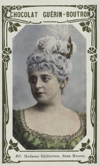 Madame Heilbronn, i Manon (färgad bild) av French School