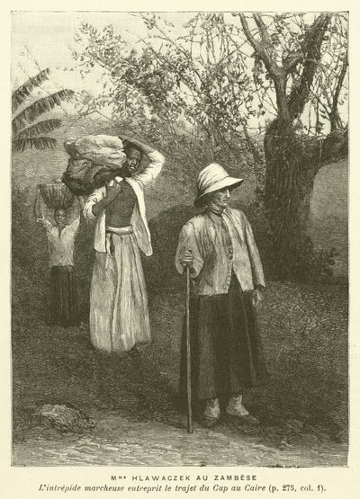 Madame Hlawczek Au Zambese (gravyr) av French School