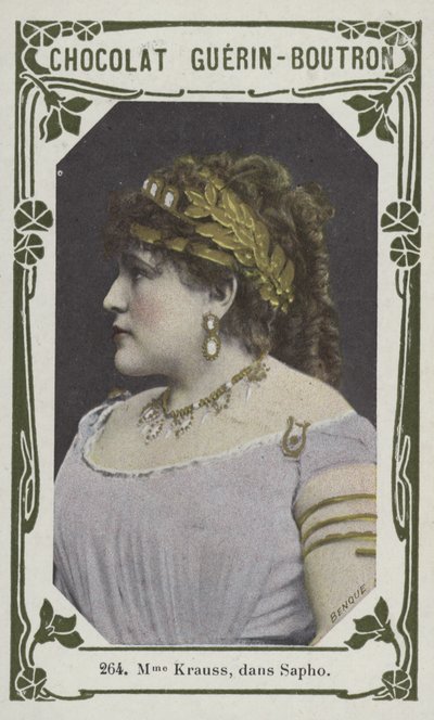 Madame Krauss, i Sappho (färgat foto) av French School