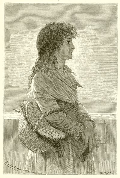 Madame Roland i sin barndom av French School