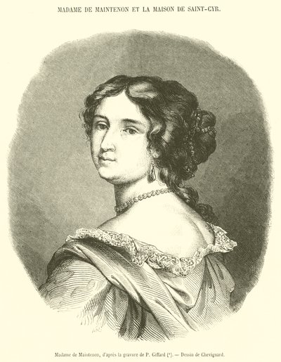 Madame de Maintenon (gravyr) av French School