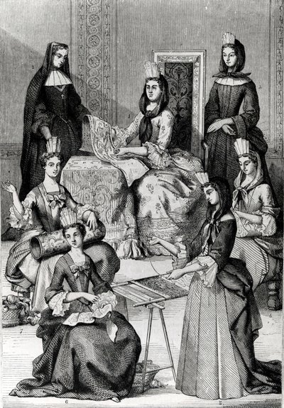 Madame de Maintenon med sina damer i väntan av French School