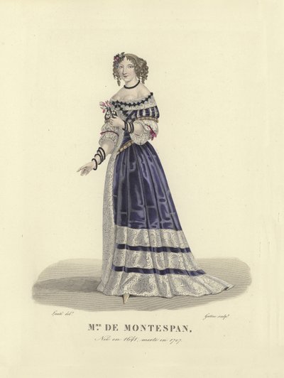 Madame de Montespan, älskarinna till kung Ludvig XIV av Frankrike av French School