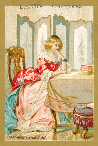 Madame de Sevigne, fransk författare (chromolitho) av French School