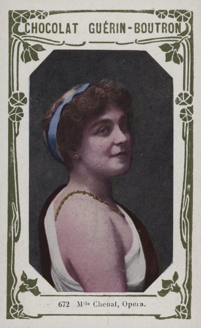 Mademoiselle Chenal, Opera (färgad bild) av French School