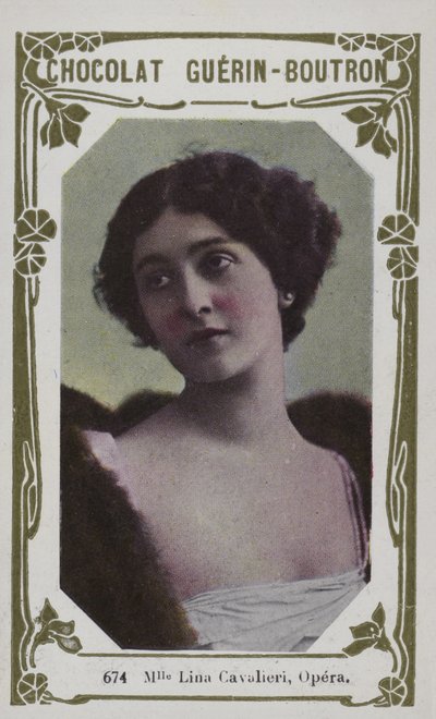 Mademoiselle Lina Cavalieri, Opera (färgad bild) av French School