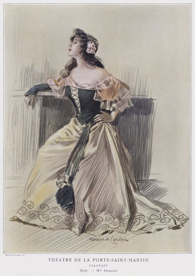Mademoiselle Pannetier som Nelly i Falstaff av French School