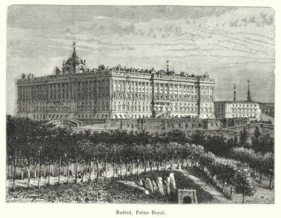 Madrid, Palais Royal (gravyr) av French School