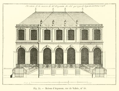Argenson House, rue de Valois, nr 10 av French School