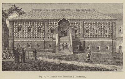 House of the Romanoffs, vid Kostroma (gravyr) av French School