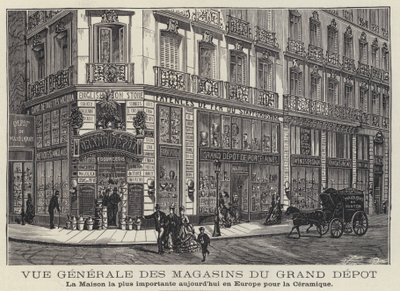 Maisons du Grand Depot, keramikbutik i Paris, Frankrike av French School