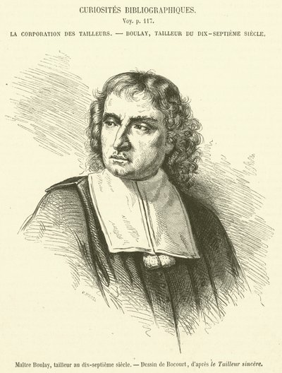 Maitre Boulay, skräddare på 1600-talet (gravyr) av French School
