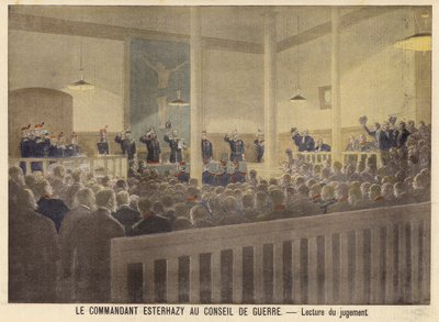 Major Esterhazy inför militärdomstolen av French School