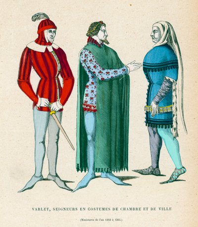 Manliga dräkter, 1360-1365 av French School