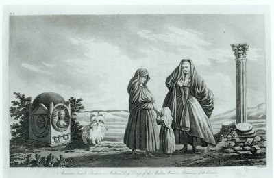 Maltesiska kvinnor, från det antika och moderna Malta av Pierre Marie Louis de Boisgelin de Kerdu, publicerad 1805 av French School